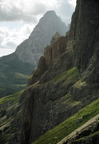 Sziklamszs a Dolomitok -ban. (Sella csoport) - Ciavazes (Gamsband) 300m IV-es