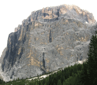 Dolomitok - A Sas Pordoi nyugati fala