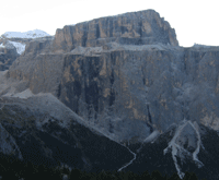 Dolomitok - A Sas Pordoi nyugati fala