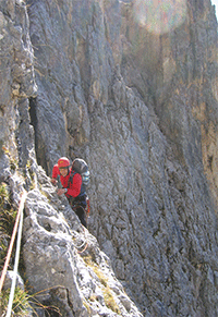 Dolomitok - Sas Pordoi - Dibona t (500m, IV-)